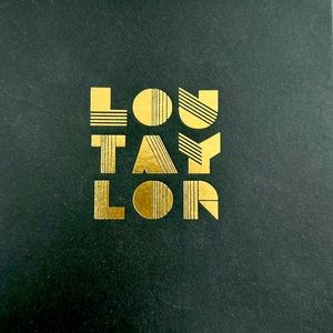 Cleopatra Necklace by Lou Taylor - Black, Gold, Blue Glitter Perspex